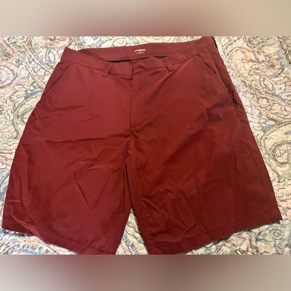 Goodthreads Red Flat Front Shorts/Swimsuit Casual Lightweight